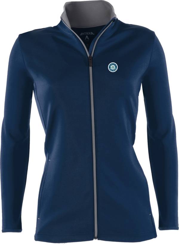 Antigua Women's Seattle Mariners Leader Navy Full-Zip Jacket