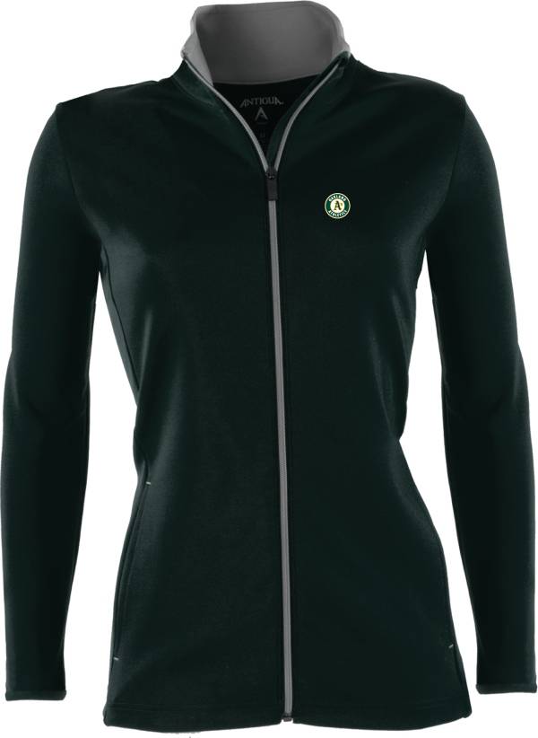 Antigua Women's Oakland Athletics Leader Black Full-Zip Jacket