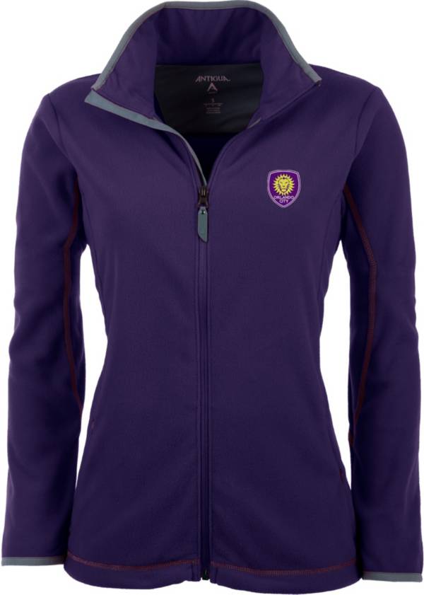 Antigua Women's Orlando City Purple Ice Full-Zip Fleece Jacket