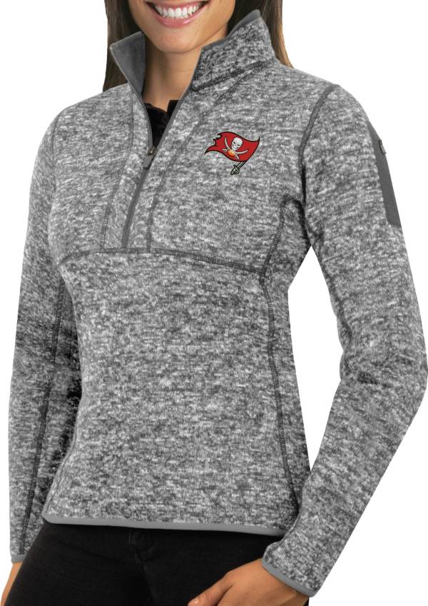 Antigua Women's Tampa Bay Buccaneers Fortune Grey Pullover Jacket product image