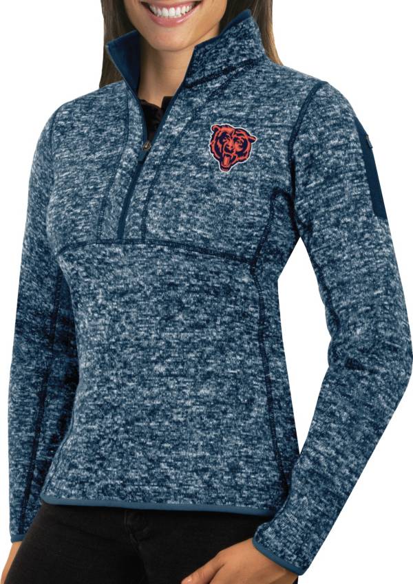 Antigua Women's Chicago Bears Fortune Navy Pullover Jacket