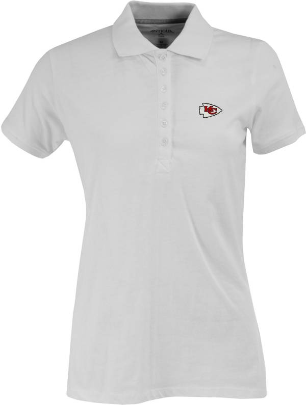 Antigua Women's Kansas City Chiefs White Spark Polo