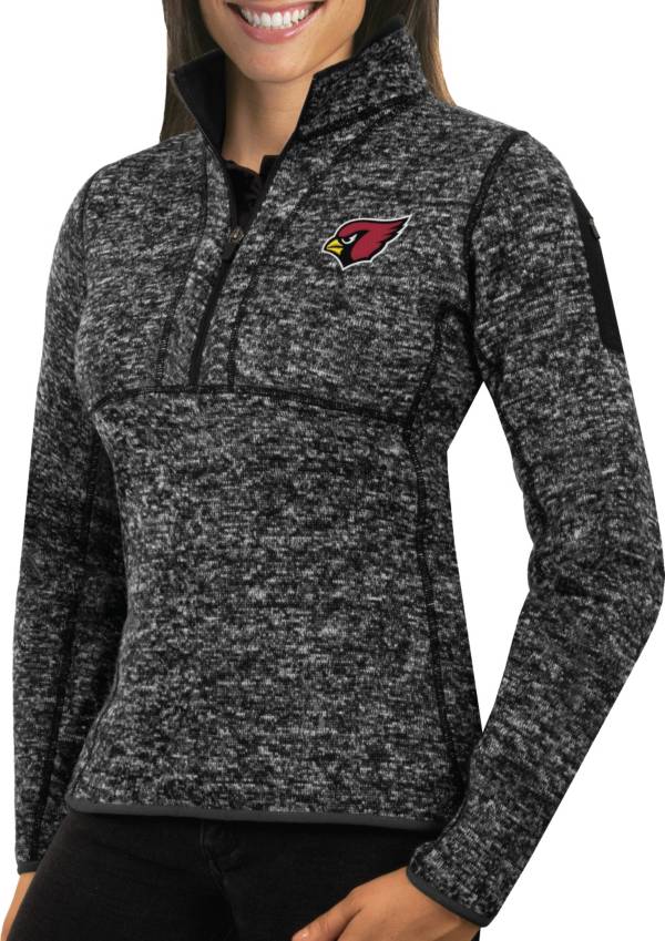 Antigua Women's Arizona Cardinals Fortune Black Pullover Jacket