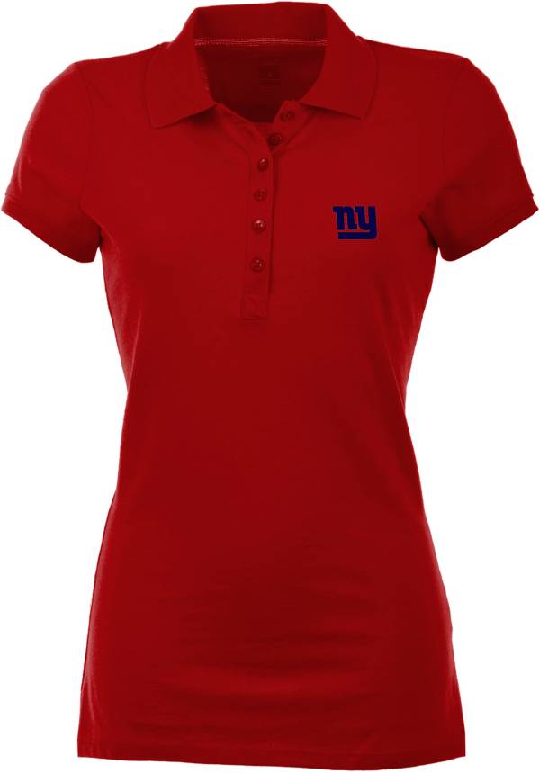 Antigua Women's New York Giants Red Spark Polo