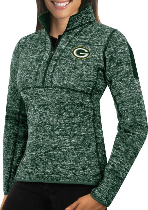 Antigua Women's Green Bay Packers Fortune Green Pullover Jacket