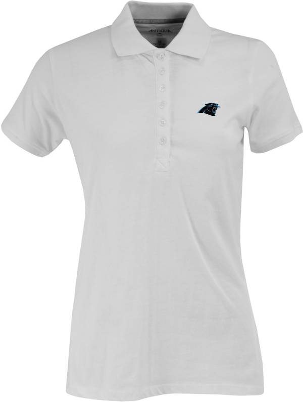 Antigua Women's Carolina Panthers White Spark Polo