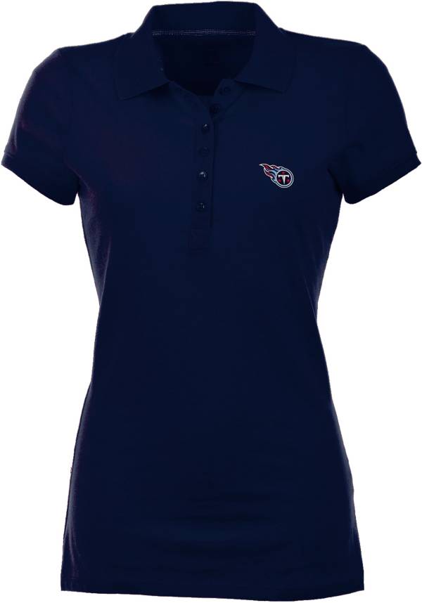 Antigua Women's Tennessee Titans Navy Spark Polo