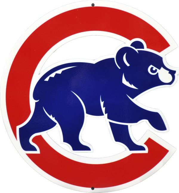 Authentic Street Signs 2016 World Series Champions Chicago Cubs Steel Walking Bear Sign