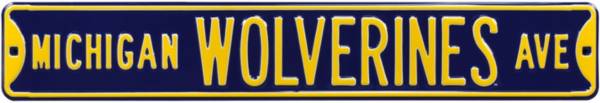 Authentic Street Signs Michigan Wolverines Avenue Navy Sign