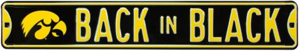 Authentic Street Signs Iowa Hawkeyes ‘Back in Black' Street Sign