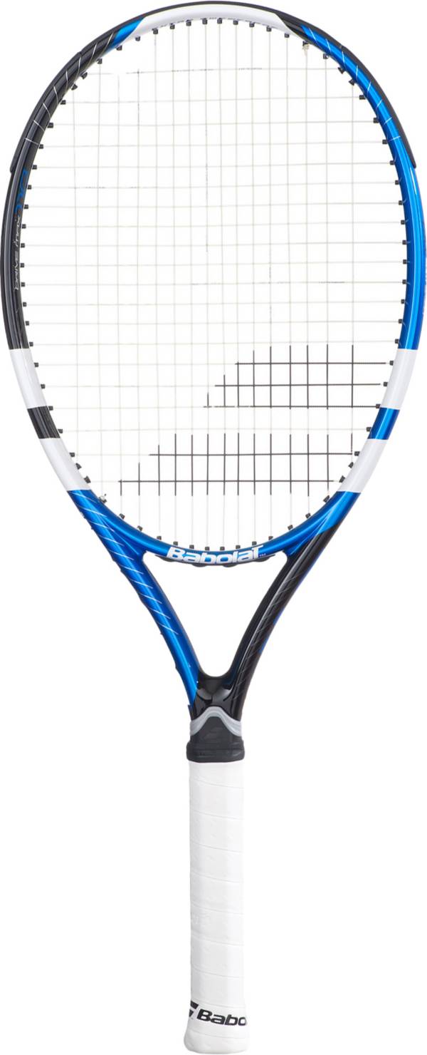 Babolat Drive Max 110 Strung Tennis Racket 117422 White Blue Black 4 3/8 Grip 