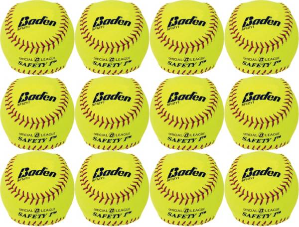 Baden 12'' Safety 1 Softballs – 12 Pack