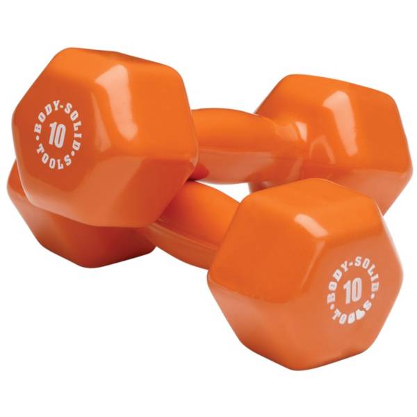 Body Solid 10 lb Vinyl Dumbbells