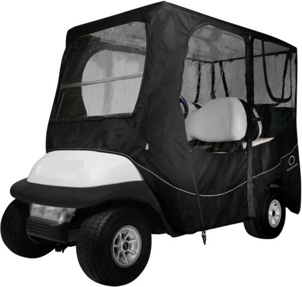 Classic Accessories Fairway Deluxe Long Golf Cart Enclosure – Black