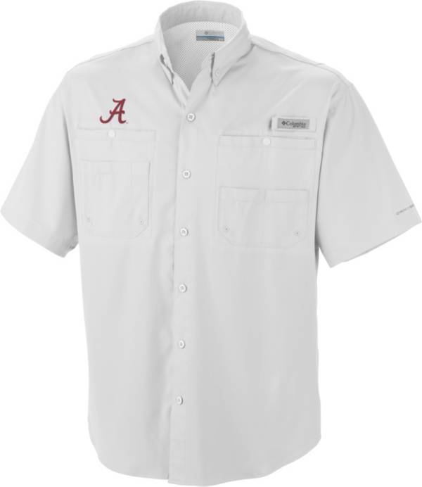 Columbia Men's Alabama Crimson Tide White Tamiami Performance Shirt