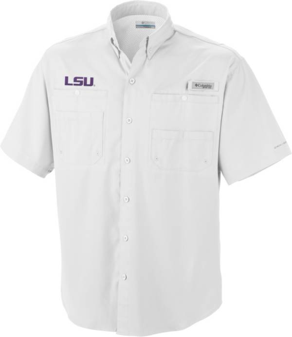 Columbia Men's LSU Tigers White Tamiami Performance Shirt product image
