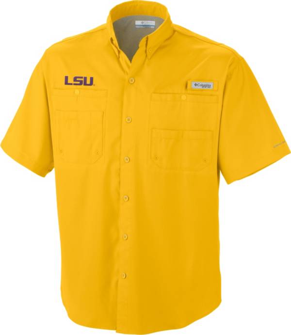Columbia Men's LSU Tigers Gold Tamiami Performance Shirt