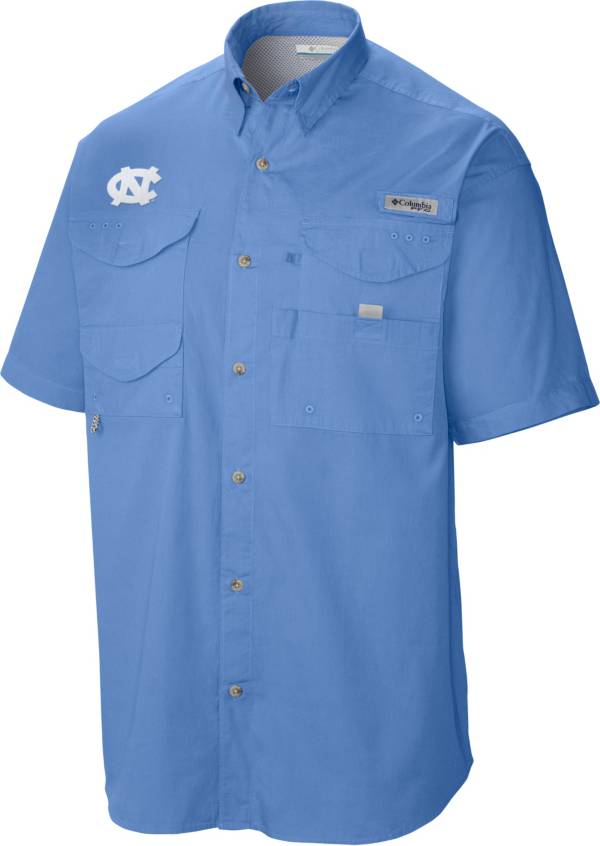 Columbia Men's North Carolina Tar Heels Tamiami Performance Short Sleeve White Shirt