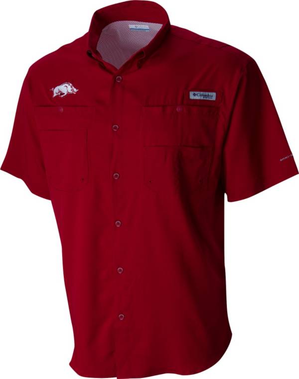 Columbia Men's Arkansas Razorbacks Cardinal Tamiami Performance Shirt ...