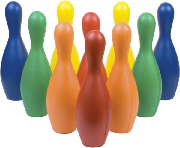 Champion Sports Multi-Color Rhino Skin Foam Bowling Pin Set