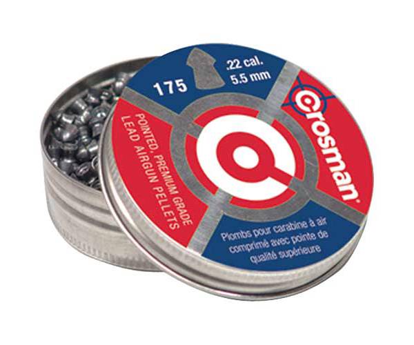 Crosman .22 Caliber Pointed Pellets - 175 Count