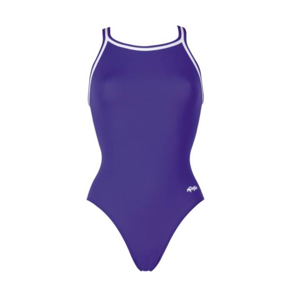 Dolfin Girls' Solid DBX Back Swimsuit