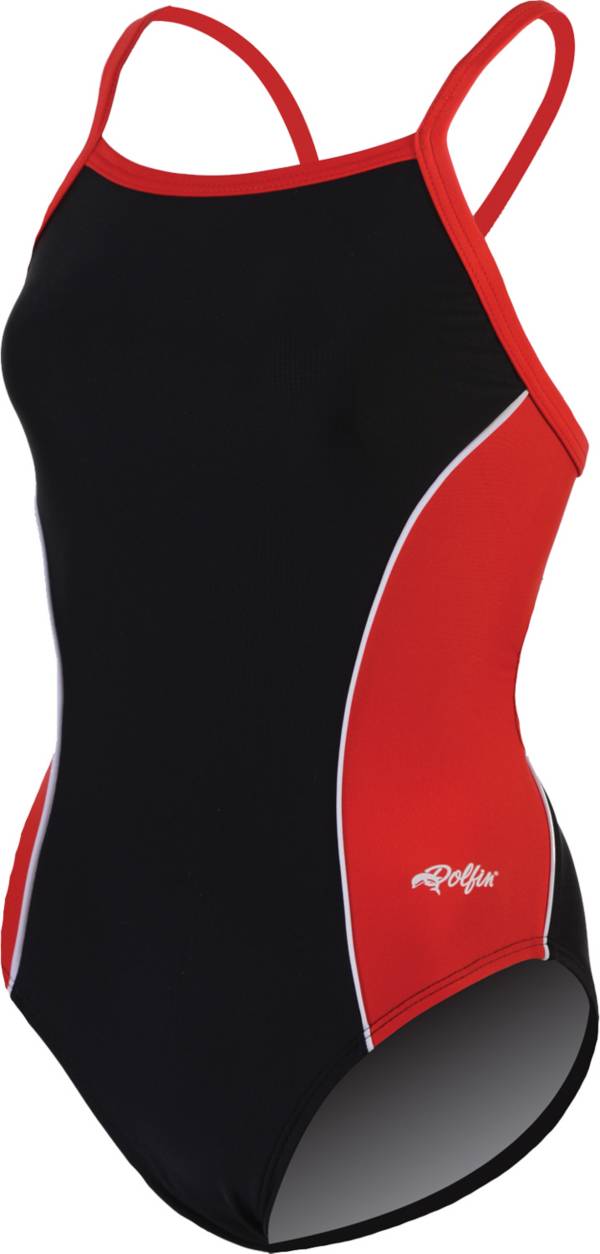 Dolfin Women's Team Panel V-2 Back Swimsuit