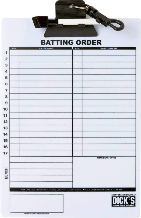 DICK'S Sporting Goods Baseball/Softball Coach's Clipboard