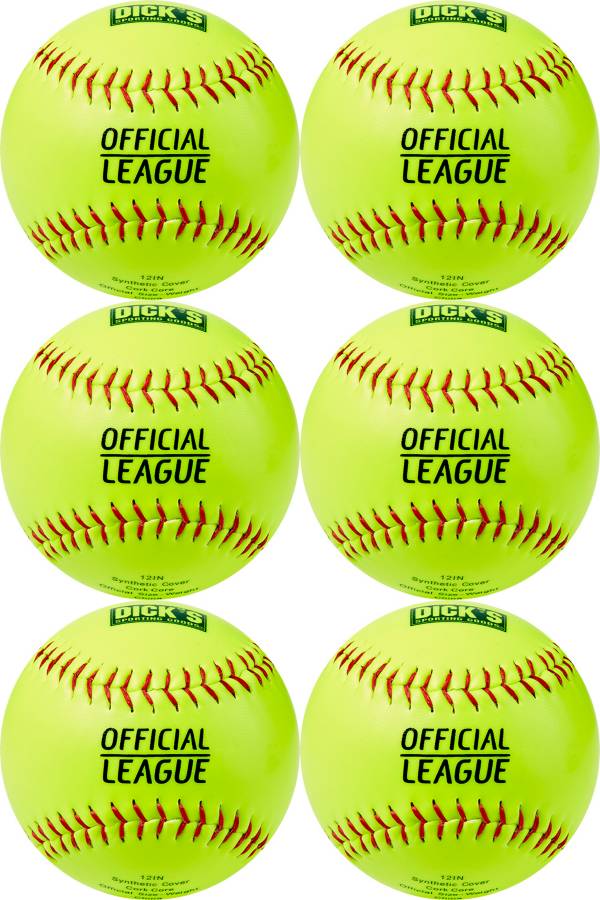 DICK'S Sporting Goods 12'' Slowpitch Practice Softballs – 6 Pack