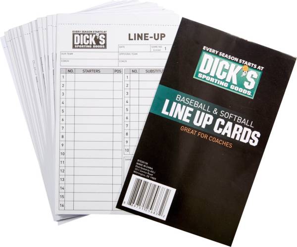 DICK'S Sporting Goods Baseball/Softball Line-Up Cards product image