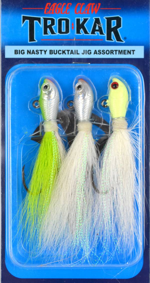 Eagle Claw TroKar Big Nasty Bucktail Jig - 3 Pack