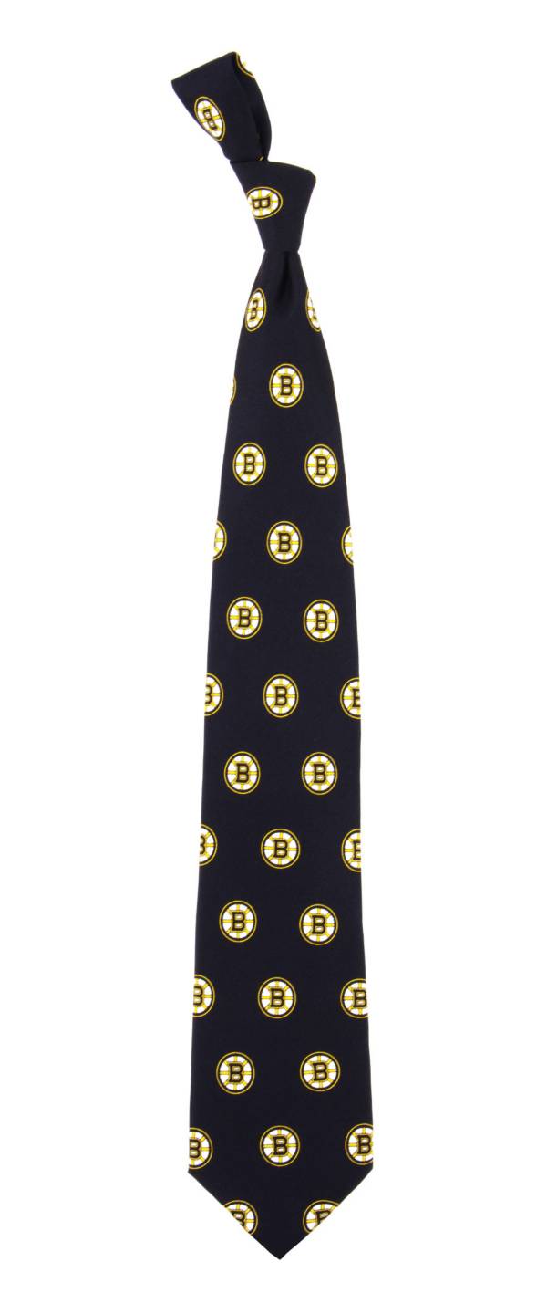 Eagles Wings Boston Bruins Logo Print Necktie