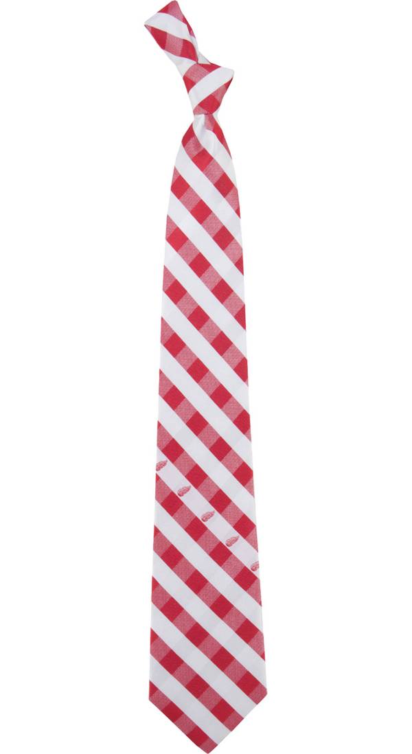 Eagles Wings Detroit Red Wings Check Necktie product image