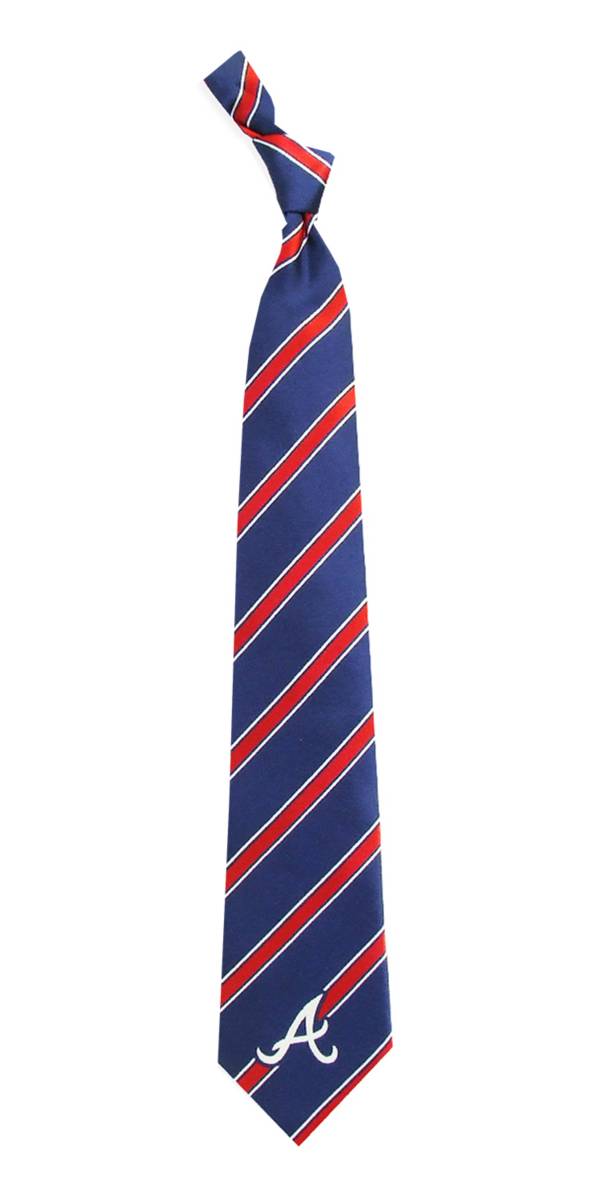 Eagles Wings Atlanta Braves Striped Polyester Necktie