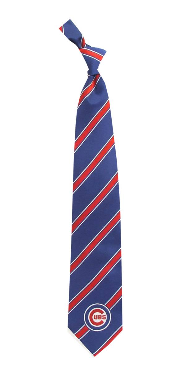 Eagles Wings Chicago Cubs Striped Polyester Necktie