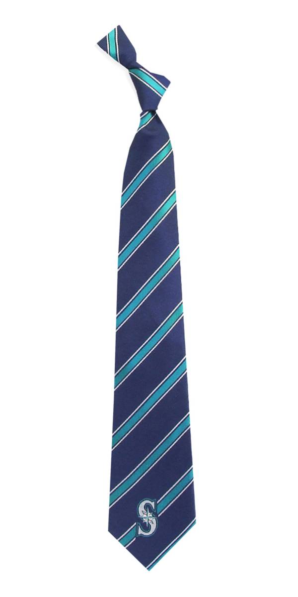 Eagles Wings Seattle Mariners Striped Polyester Necktie