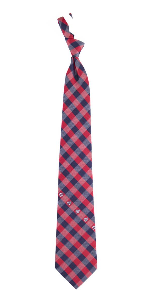 Eagles Wings Washington Nationals Checkered Necktie