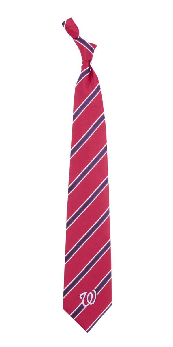 Eagles Wings Washington Nationals Striped Polyester Necktie