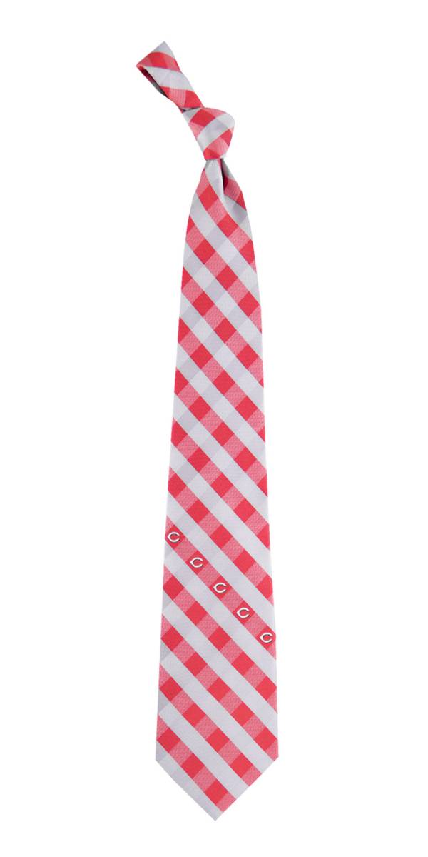 Eagles Wings Cincinnati Reds Checkered Necktie