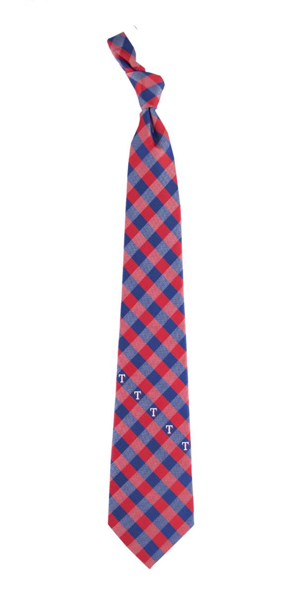 Eagles Wings Texas Rangers Checkered Necktie