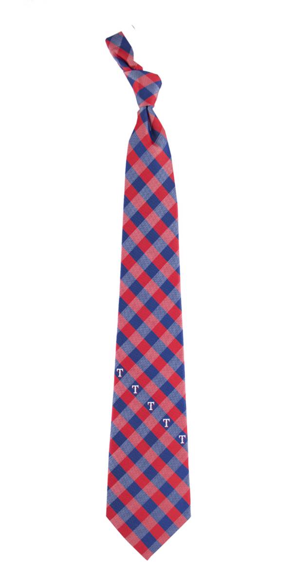 Eagles Wings Texas Rangers Checkered Necktie