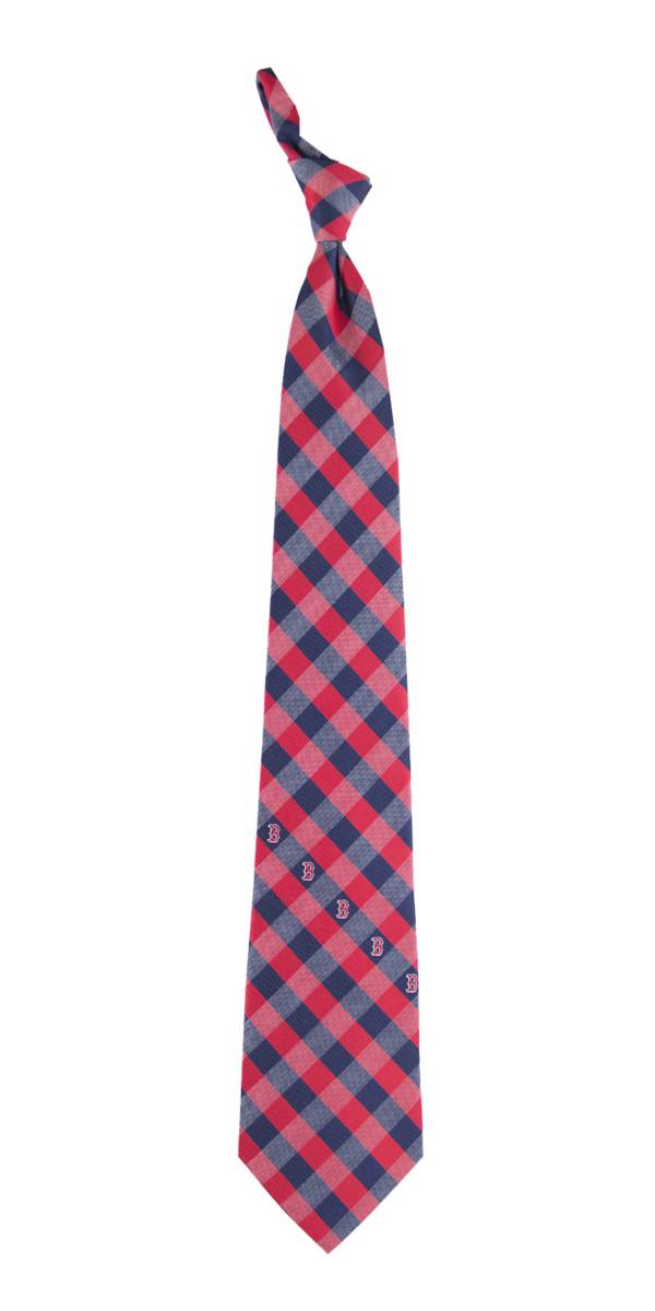 Eagles Wings Boston Red Sox Checkered Necktie product image