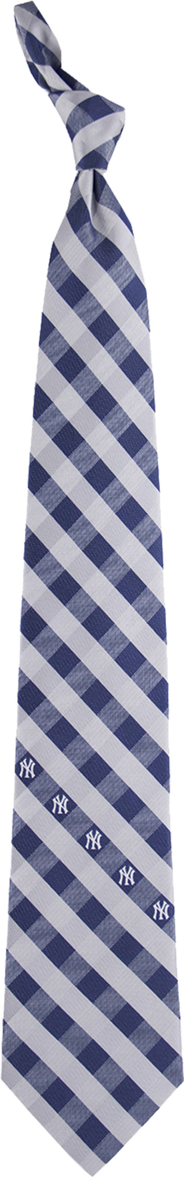 Eagles Wings New York Yankees Checkered Necktie