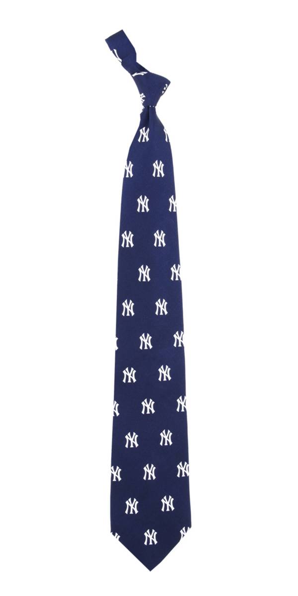 Eagles Wings New York Yankees Print Silk Necktie