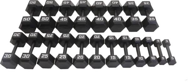 Fitness Gear Cast Hex 5-50 lb Dumbbell Set