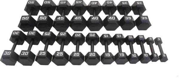 Fitness Gear Cast Hex 5-50 lb Dumbbell Set product image