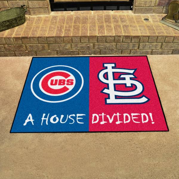 Chicago Cubs-St. Louis Cardinals House Divided Mat