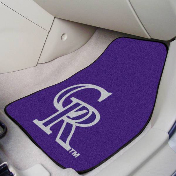FANMATS Colorado Rockies Printed Car Mats 2-Pack