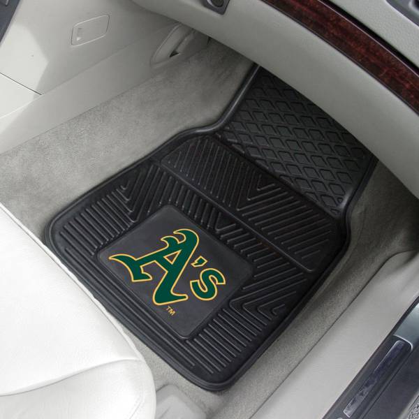FANMATS Oakland Athletics Heavy Duty Vinyl Car Mats 2-Pack