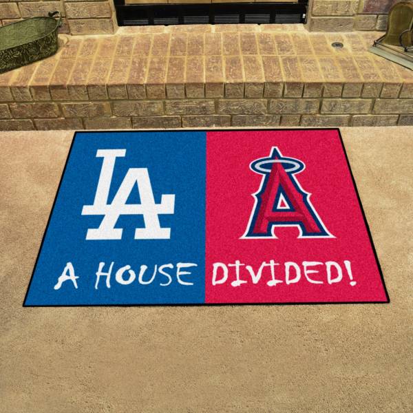 FANMATS Los Angeles Dodgers-Anaheim Angels House Divided Mat